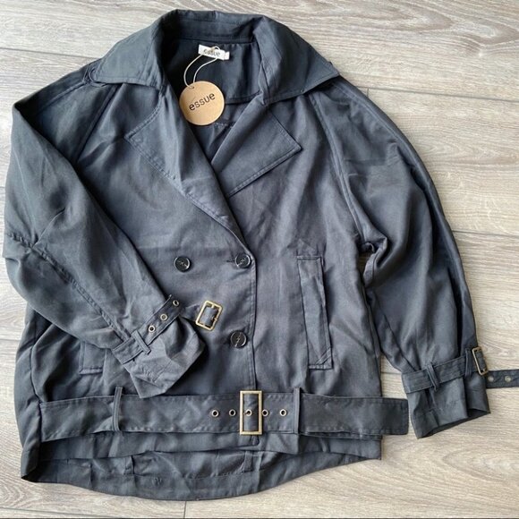 NWT Essue Woven Belted Jacket - Picture 4 of 11